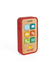 Teléfono Sonoro de Madera y Silicona Janod - Juguete de Imitación con Sonido