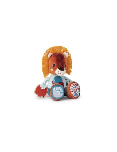Jack Leon Multiactividad Lilliputiens - Peluche Sensorial con Madera