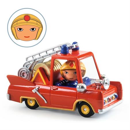 Crazy Motors Coche Little Fire Truck de Djeco - Camión de Bomberos