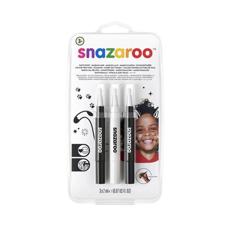 SNAZAROO MAQUILLAJE ROTULADORES BLANCO Y NEGRO