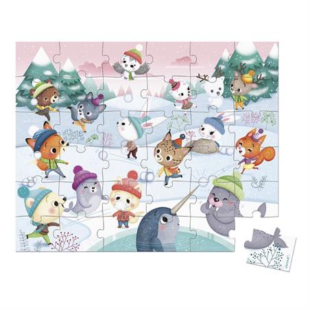 PUZZLE- FIESTA EN LA NIEVE 36 PIEZAS