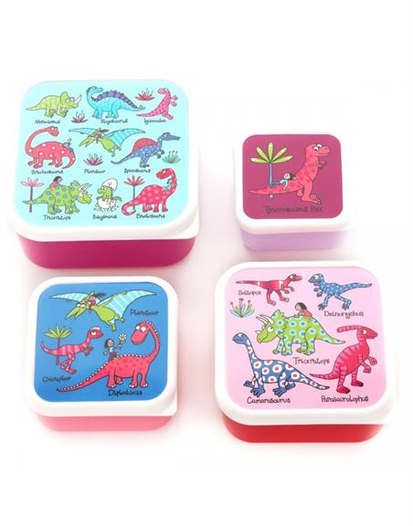 SET 4 SNACKS BOX DINOSAURIAS