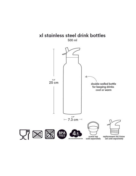 Botella De Acero 500 Ml Zorro